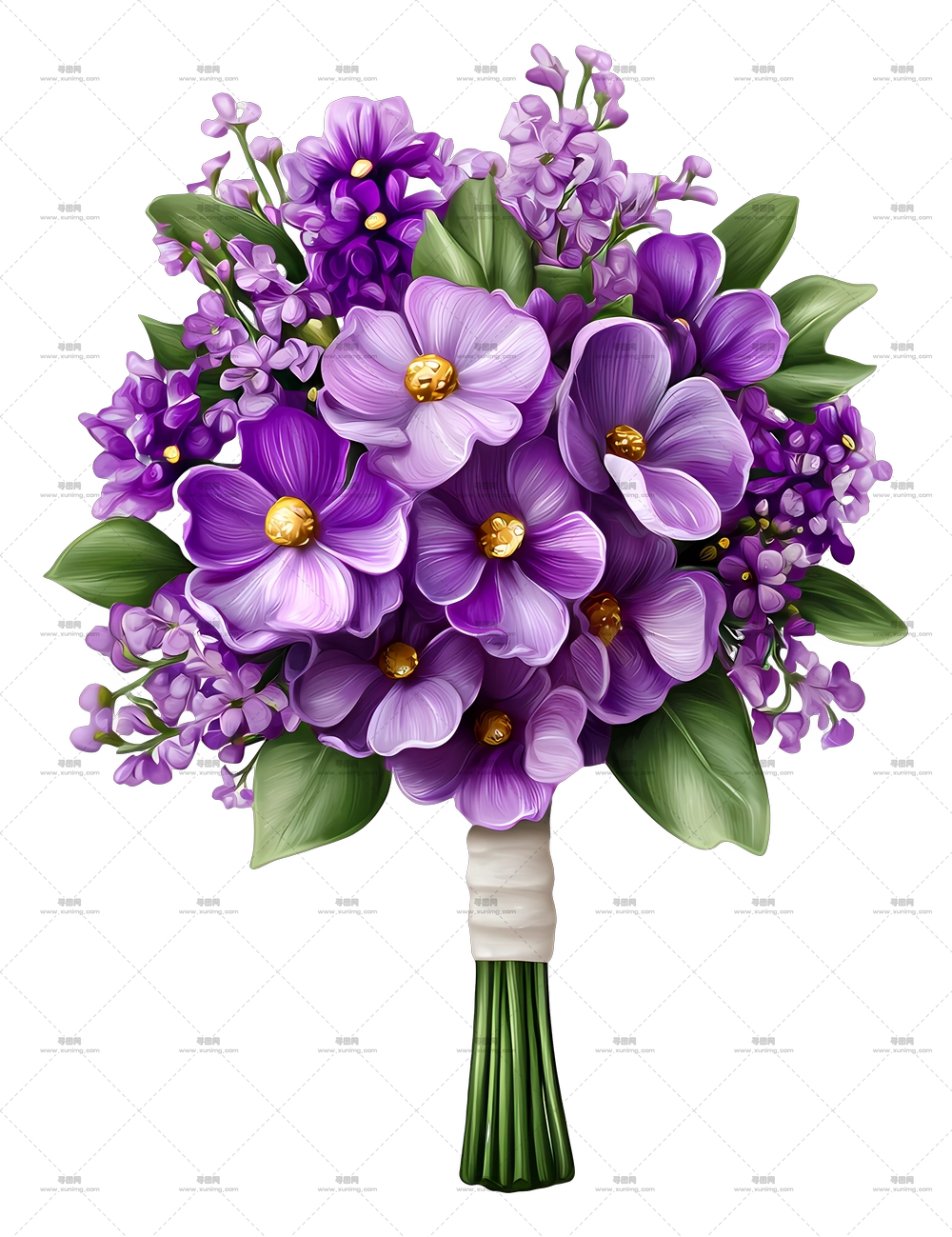 紫花束 – 紫花束PNG免抠图预览图