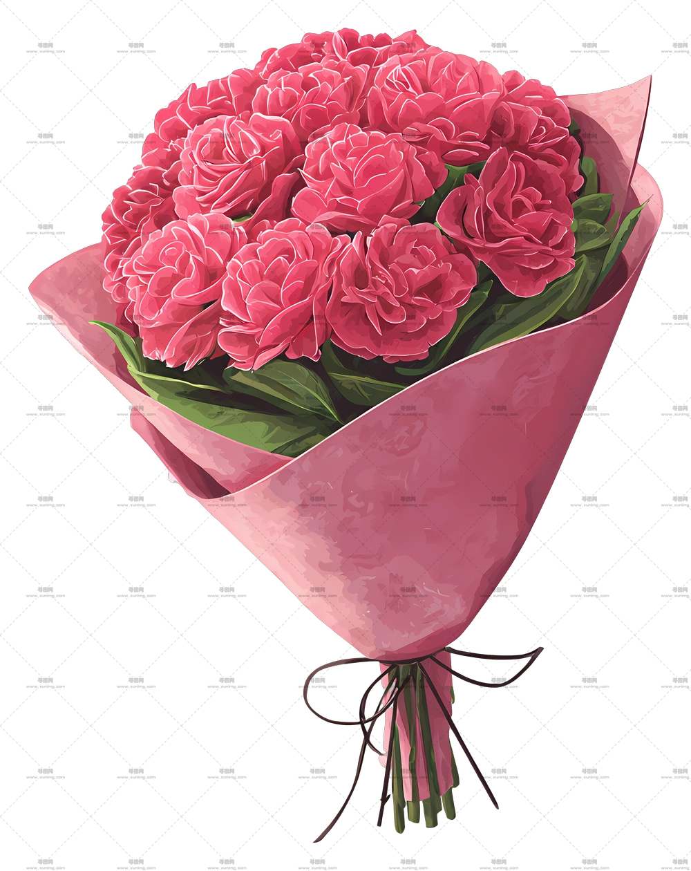 粉花束 – 庆祝用的粉花束PNG免抠图预览图