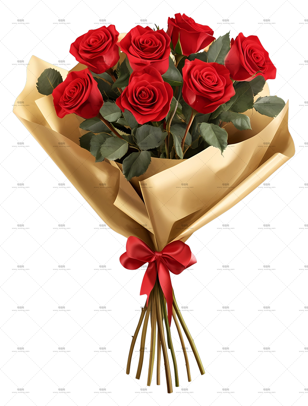 红玫瑰束 – 浪漫场合用红玫瑰束PNG免抠图预览图