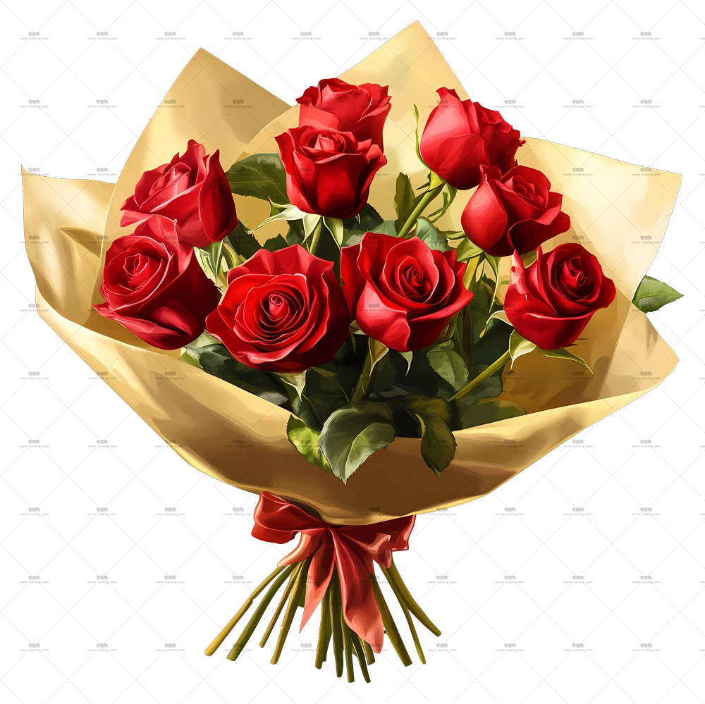 红玫瑰束 – 适合浪漫场合的红玫瑰束PNG免抠图预览图 红玫瑰束 – 适合浪漫场合的红玫瑰束PNG免抠图预览图