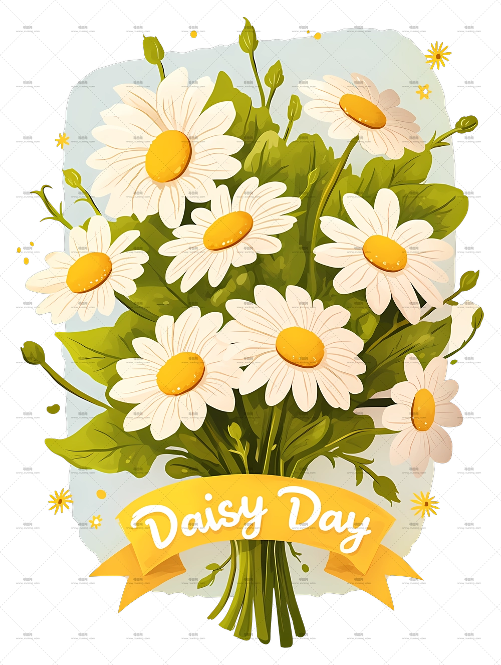 Daisy Day – 美丽的雏菊日花束PNG免抠图预览图