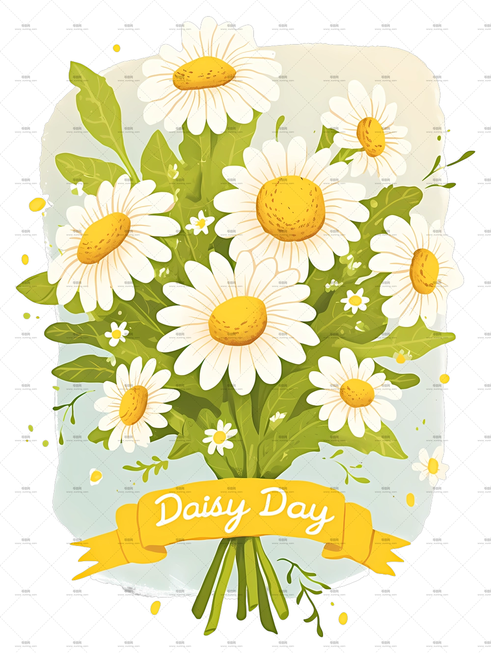 Daisy Day – 雏菊日艺术花束PNG免抠图预览图