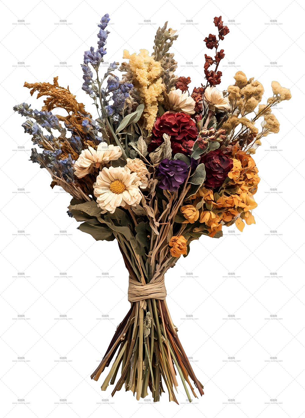 干花艺术 – 乡村风格干花花束PNG免抠图预览图 干花艺术 – 乡村风格干花花束PNG免抠图预览图