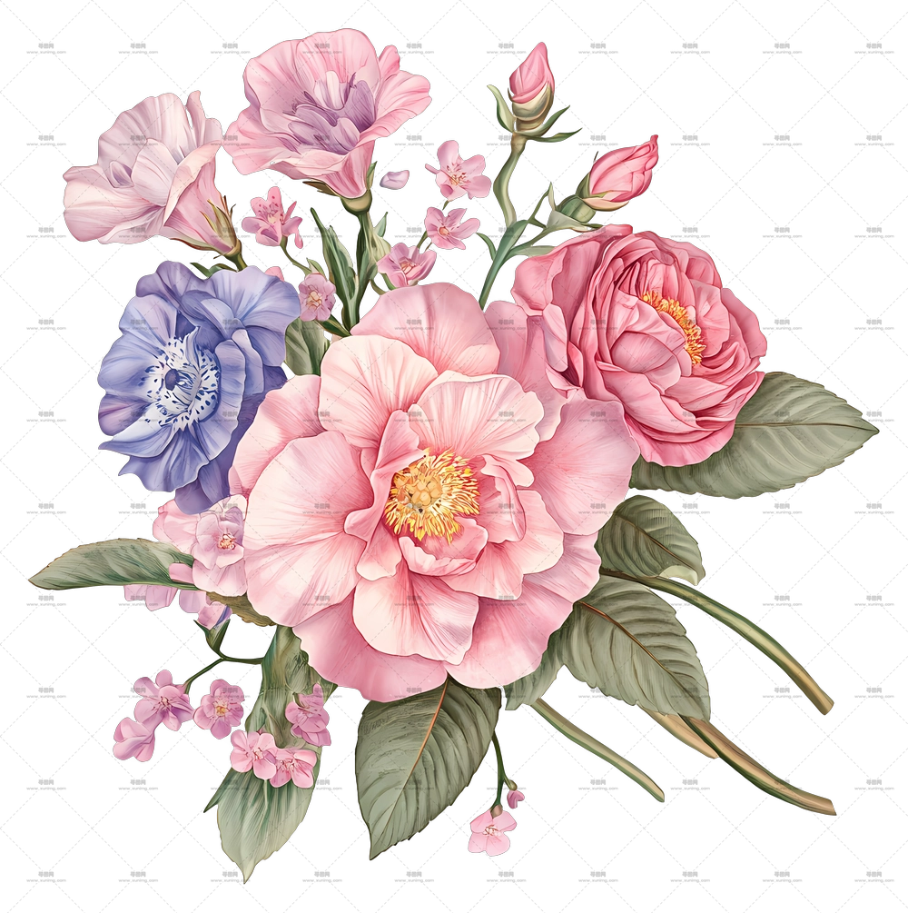 婚礼鲜花 – 花束插画PNG免抠图预览图