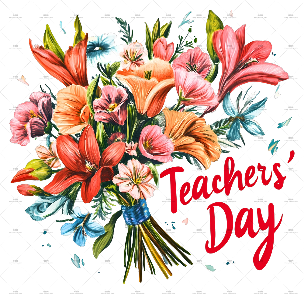教师节 – 教师节庆祝花束PNG免抠图预览图