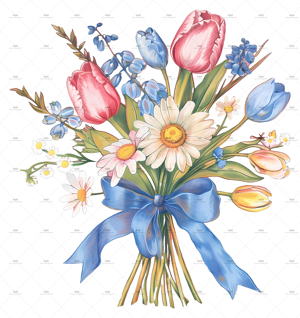 花朵与花束 – 色彩鲜艳的花束PNG免抠图预览图 花朵与花束 – 色彩鲜艳的花束PNG免抠图预览图