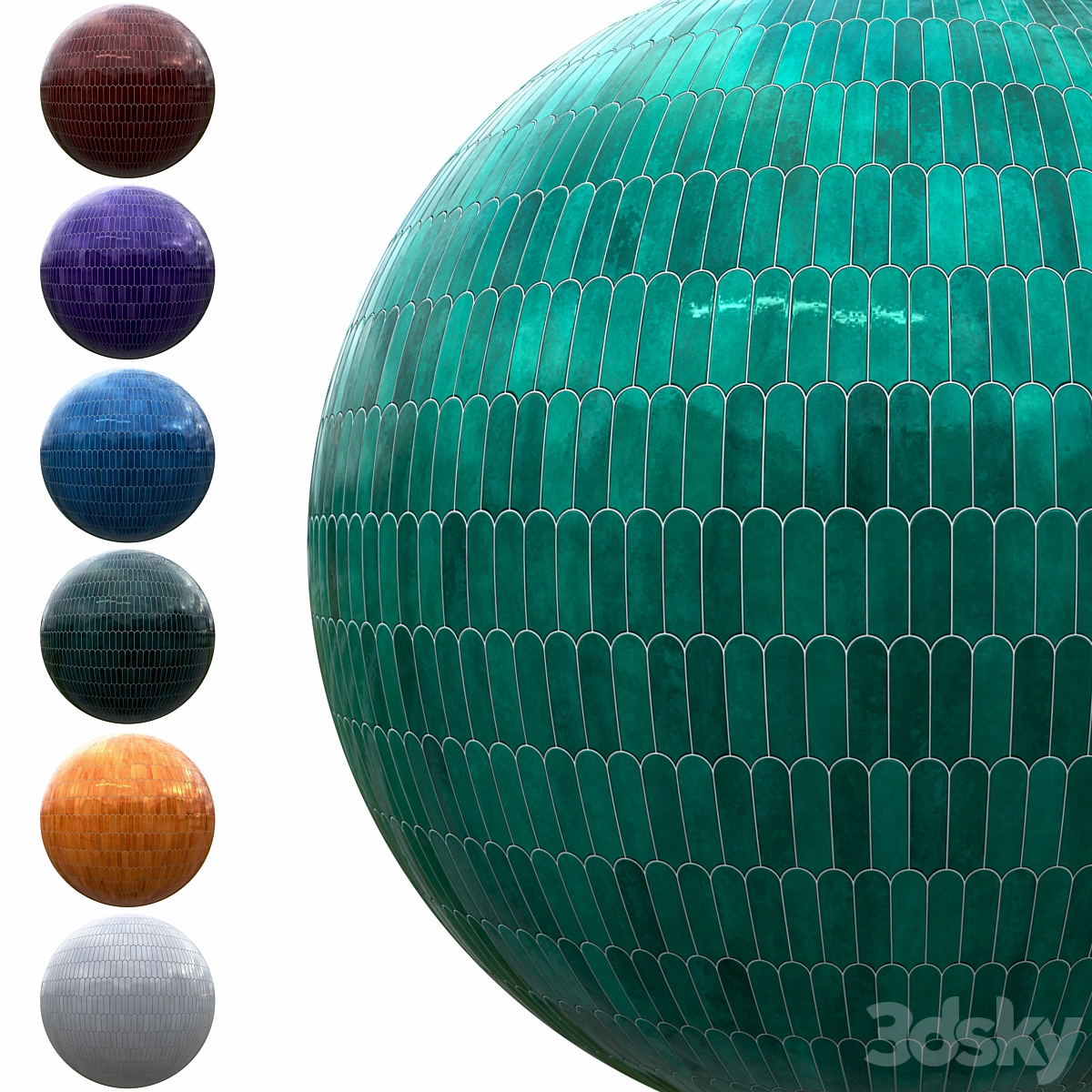 7 种手工陶瓷和釉面砖 – 第 02 卷 3D模型预览图 7 种手工陶瓷和釉面砖 – 第 02 卷 3D模型预览图