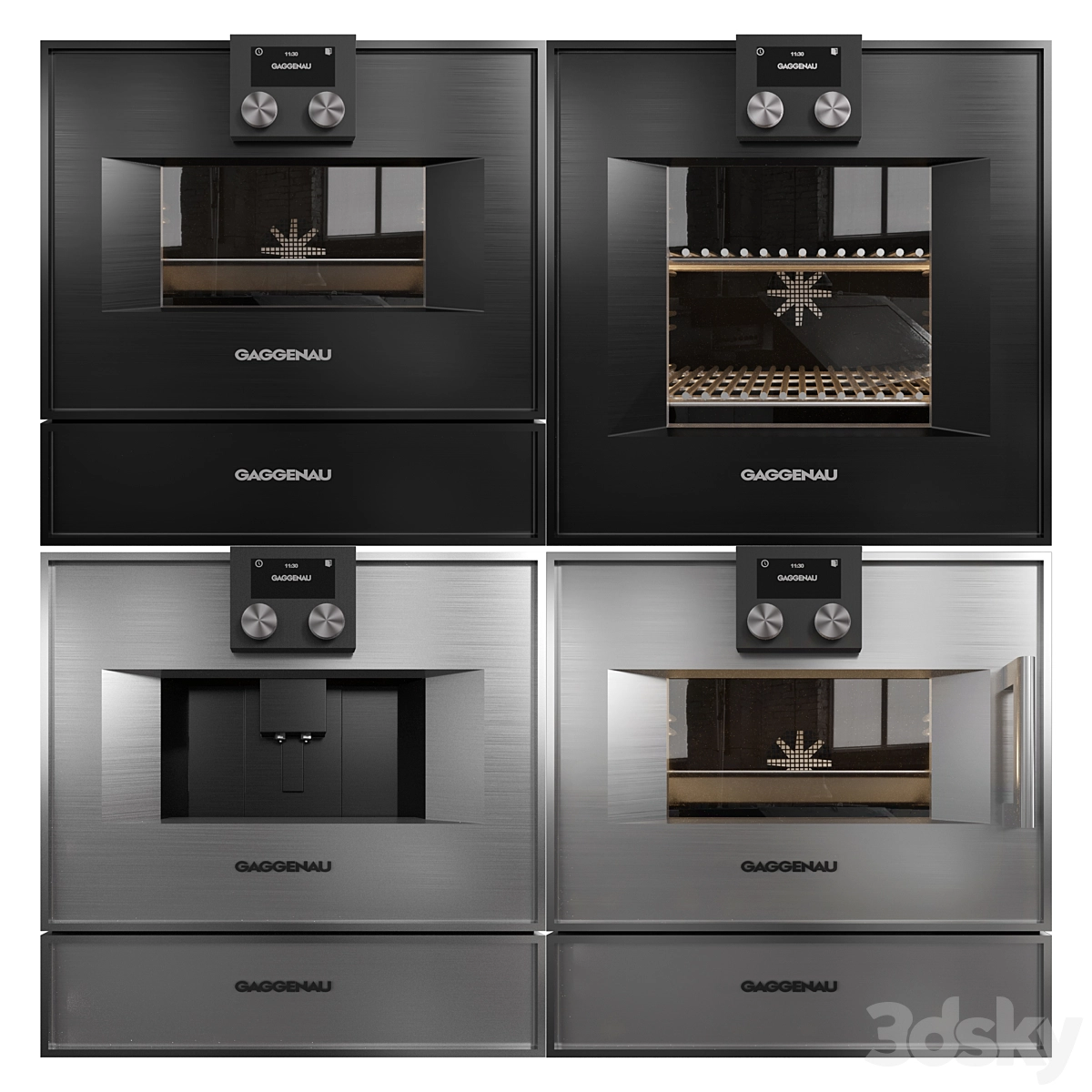 Gaggenau 烤箱3D模型预览图 Gaggenau 烤箱3D模型预览图