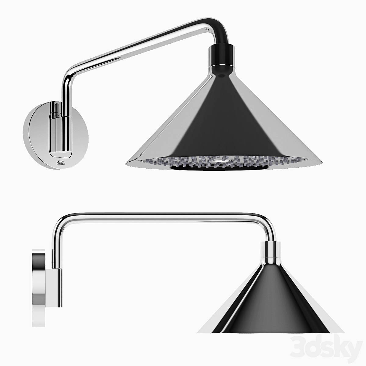 Hansgrohe Axor 浴室莲蓬头3D模型预览图 Hansgrohe Axor 浴室莲蓬头3D模型预览图