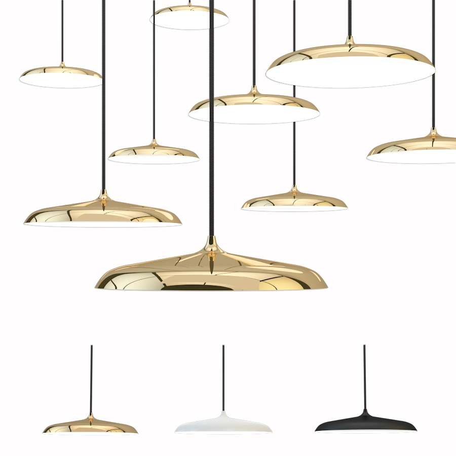 led铜色吊灯3D模型预览图 led铜色吊灯3D模型预览图