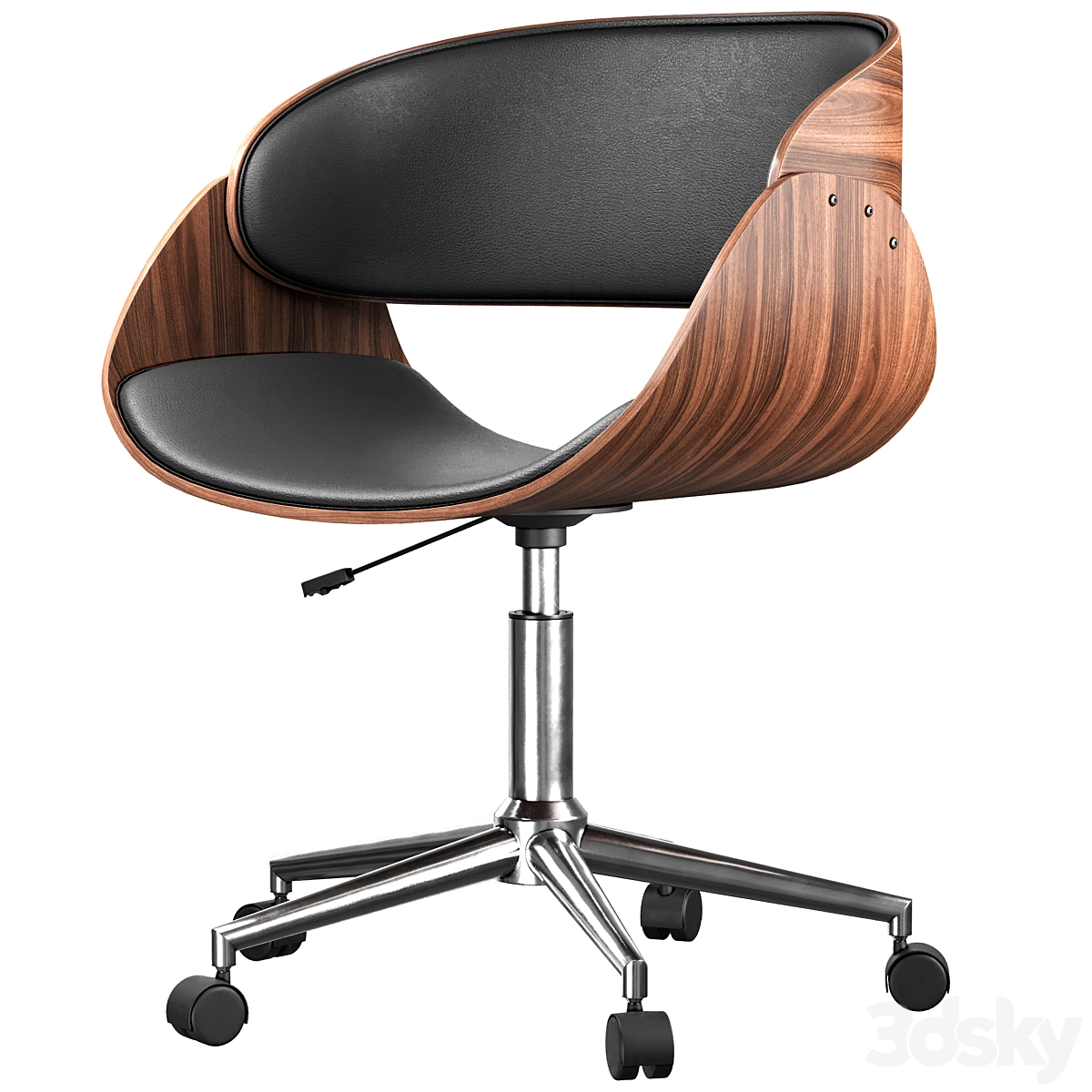 家用可升价旋转椅办公椅3D模型预览图 家用可升价旋转椅办公椅3D模型预览图