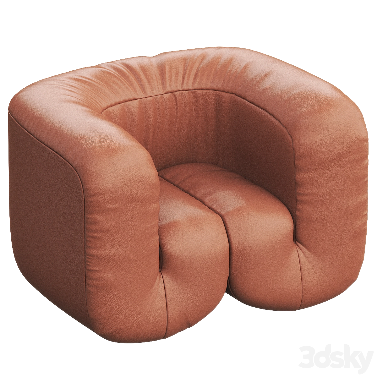 意式单人拳头沙发3D模型预览图 意式单人拳头沙发3D模型预览图