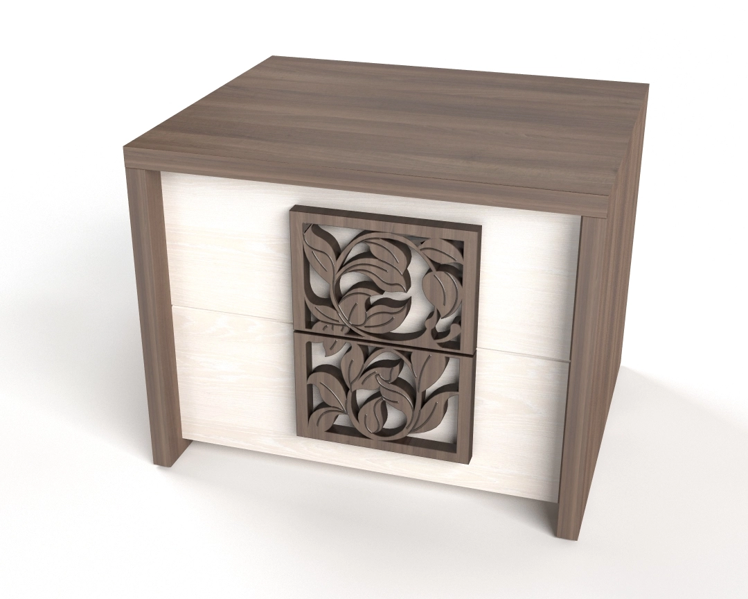 新中式床头柜3D模型预览图 新中式床头柜3D模型预览图