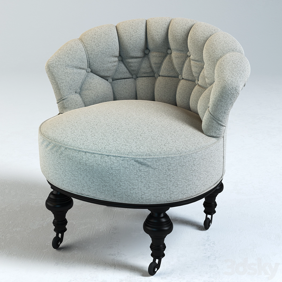 沙发椅3D模型预览图 沙发椅3D模型预览图