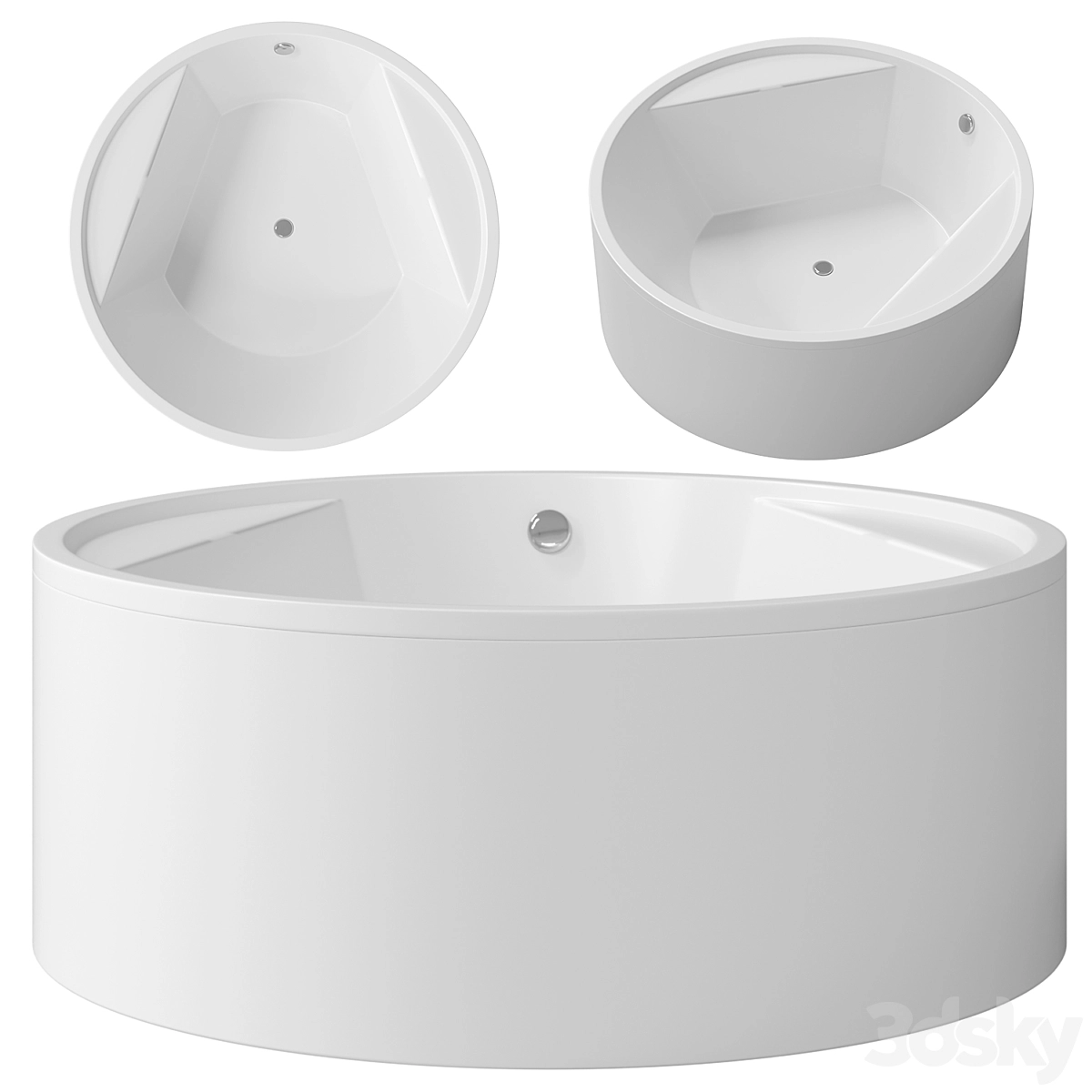 浴缸 Radaway Meteora 3D模型预览图 浴缸 Radaway Meteora 3D模型预览图