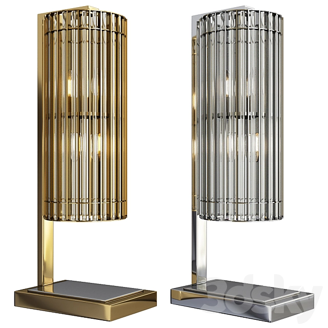 玻璃杯水晶台灯3D模型预览图 玻璃杯水晶台灯3D模型预览图