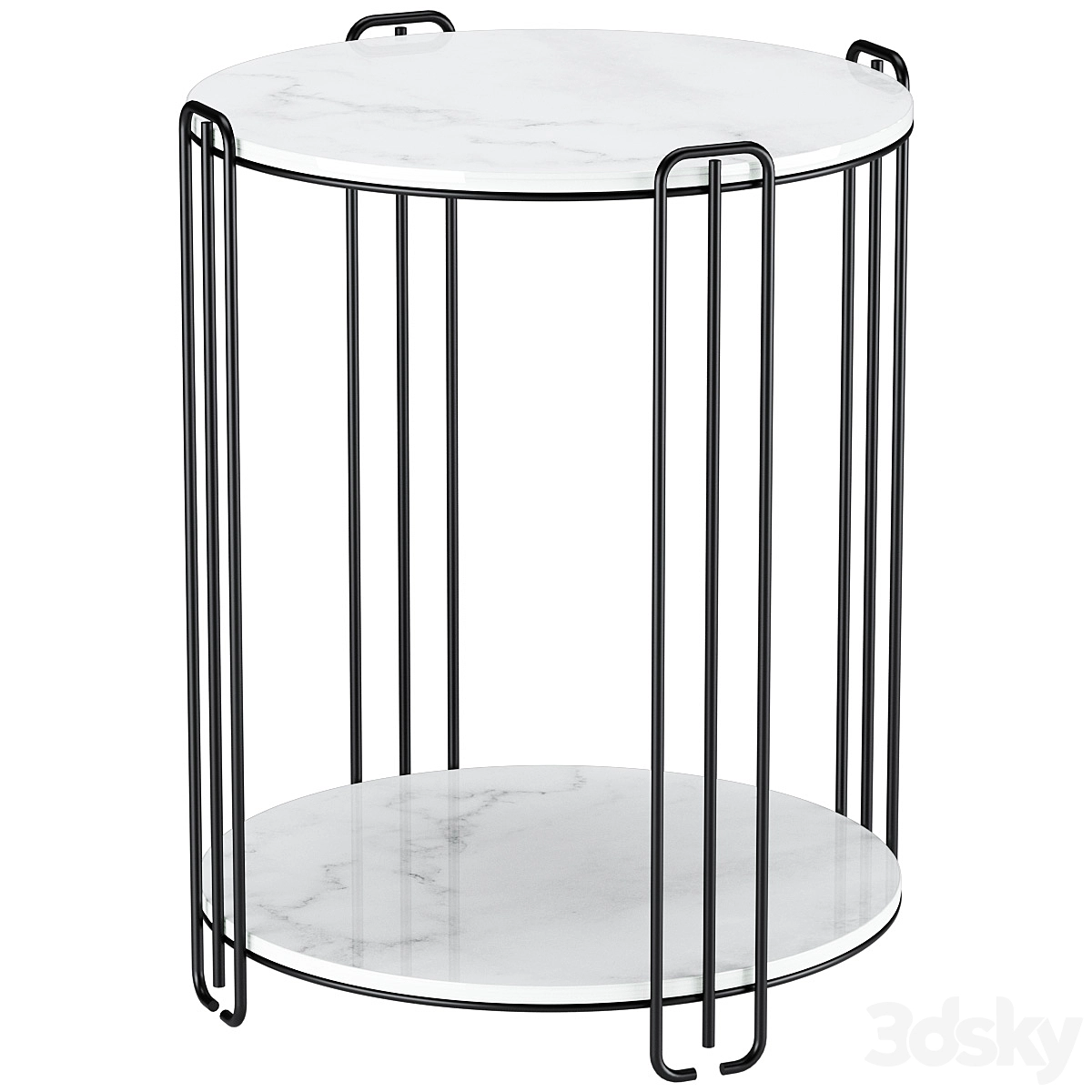 简约圆形咖啡桌3D模型预览图 简约圆形咖啡桌3D模型预览图