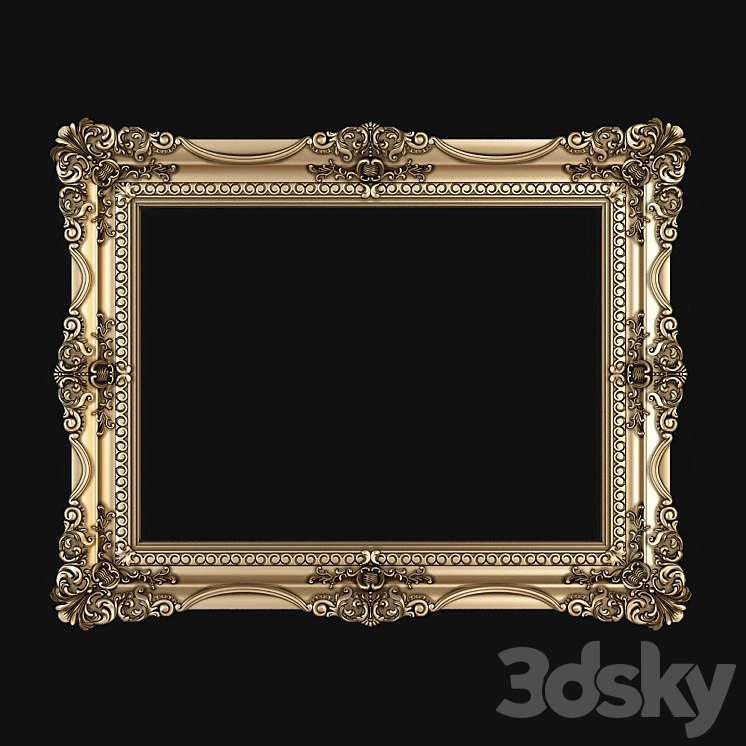经典欧式画框3D模型预览图 经典欧式画框3D模型预览图