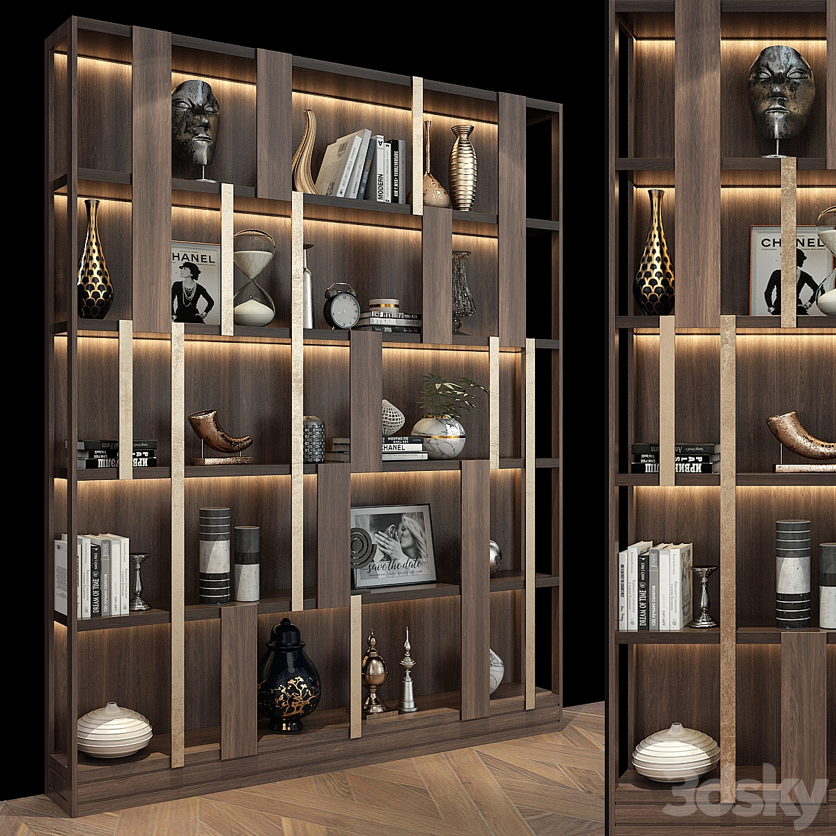 装饰品置物柜3D模型预览图 装饰品置物柜3D模型预览图