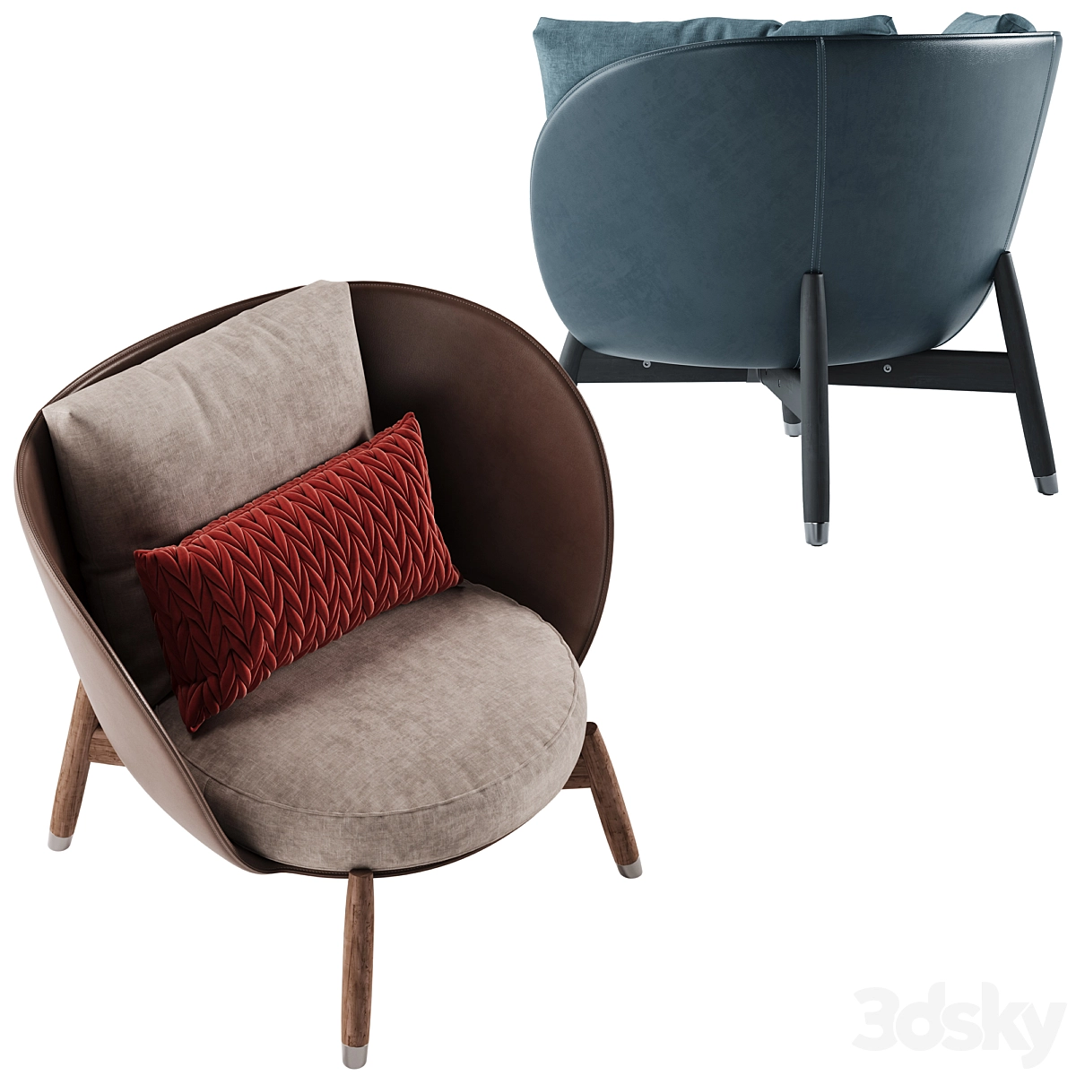 休闲扶手沙发椅3D模型预览图5 休闲扶手沙发椅3D模型预览图5