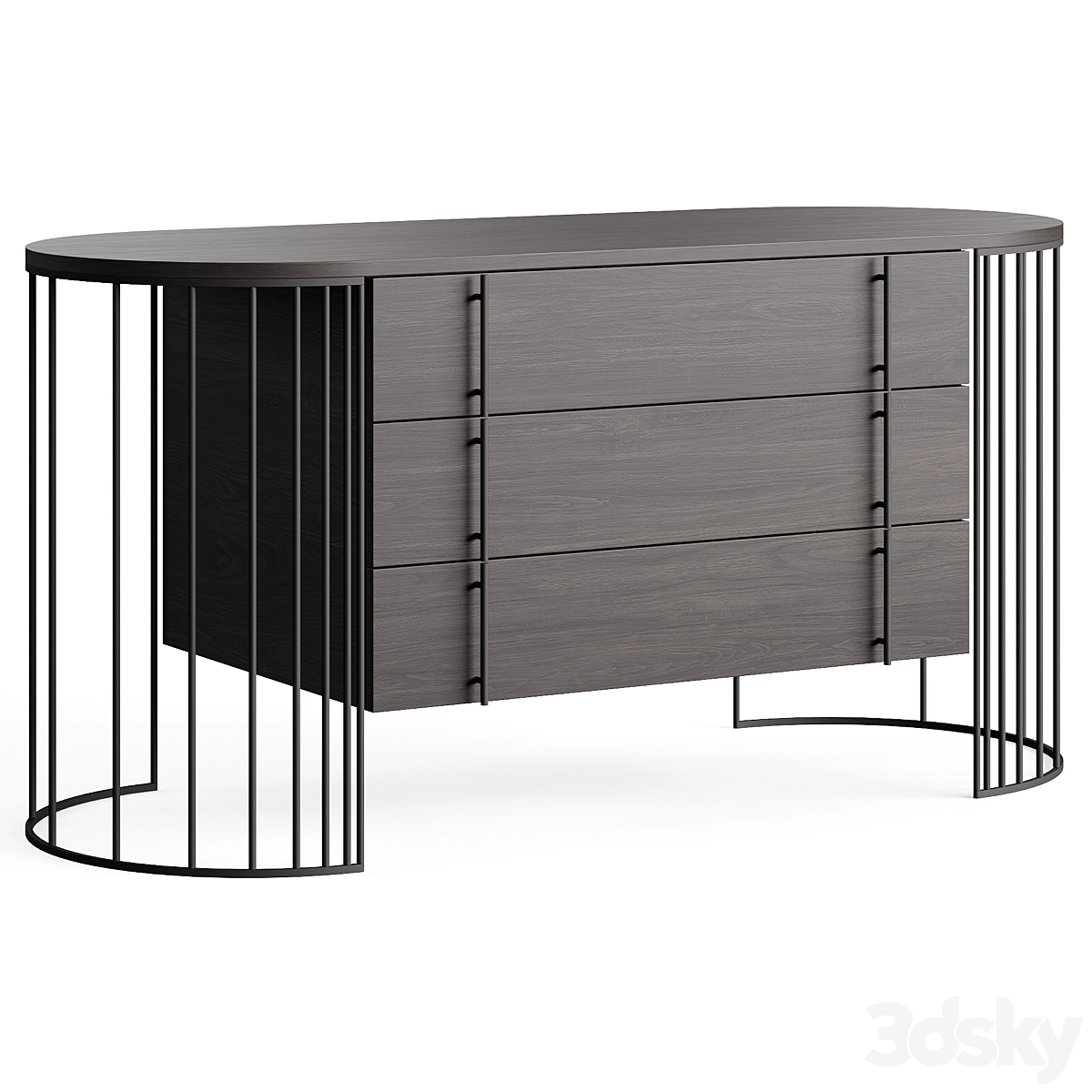 圆形玄关柜3D模型预览图3 圆形玄关柜3D模型预览图3