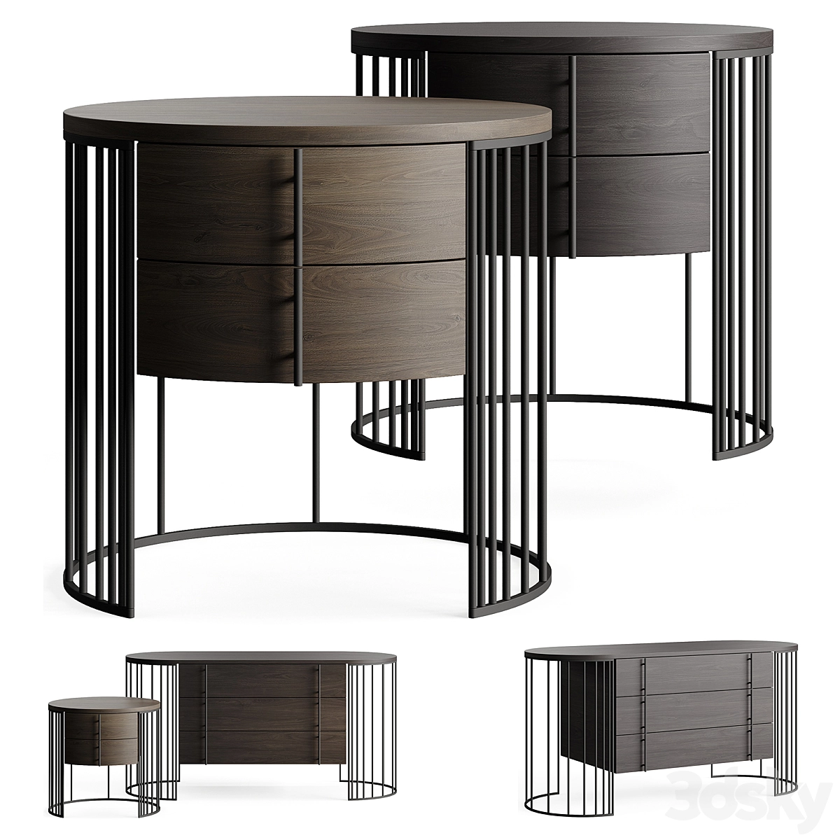 圆形玄关柜3D模型预览图5 圆形玄关柜3D模型预览图5