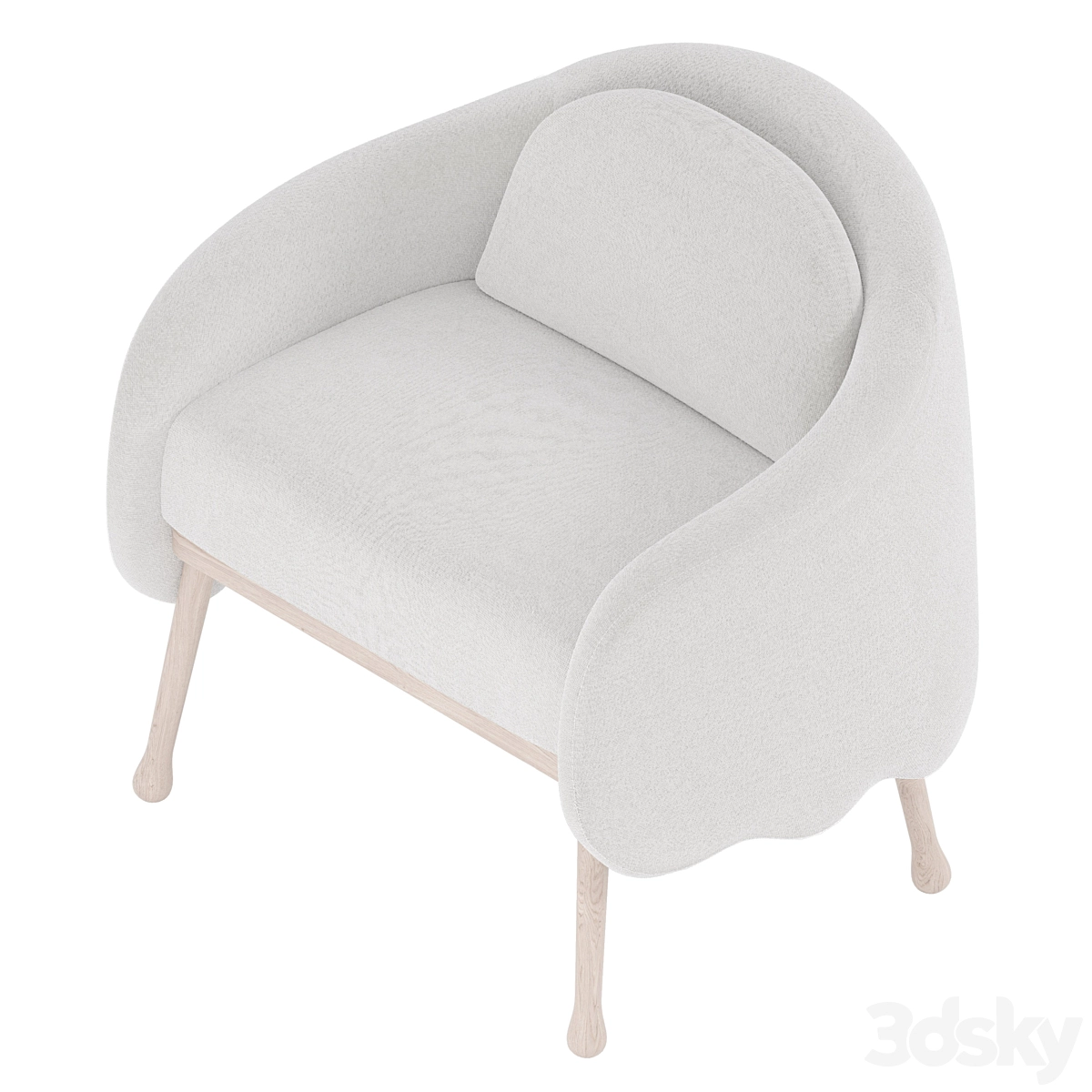 布艺扶手椅3D模型预览图1 布艺扶手椅3D模型预览图1