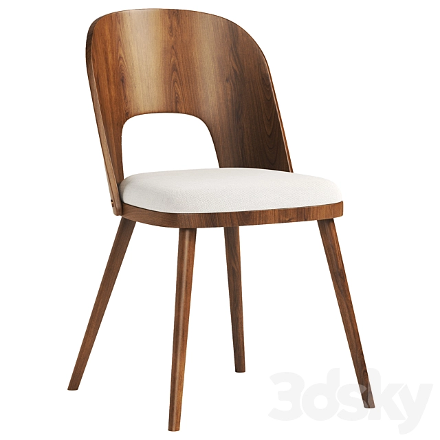 普椅实木椅3D模型预览图2 普椅实木椅3D模型预览图2
