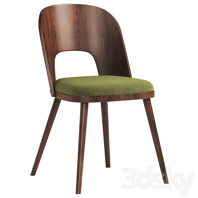 普椅实木椅3D模型预览图4 普椅实木椅3D模型预览图4