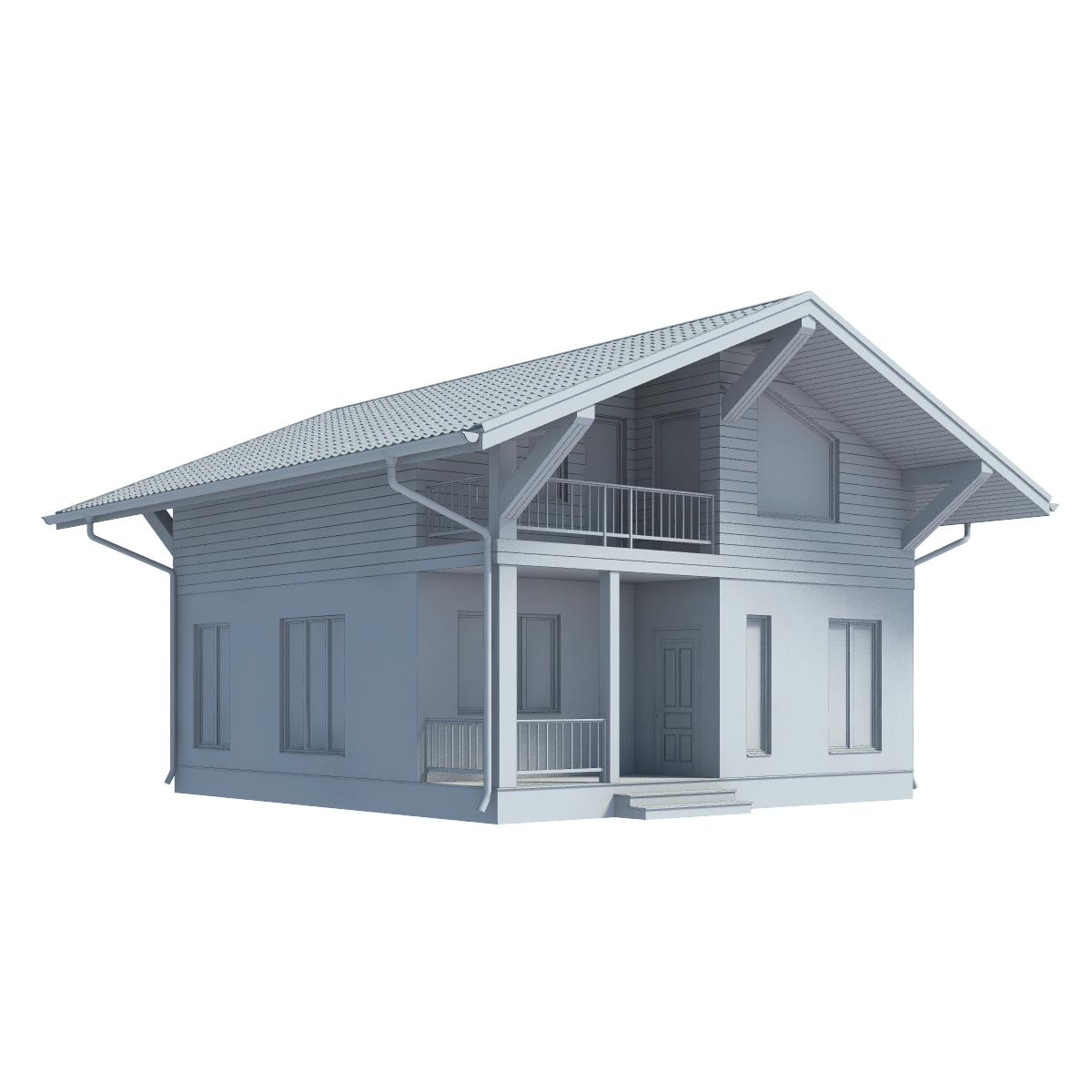 欧式房子3D模型预览图2 欧式房子3D模型预览图2