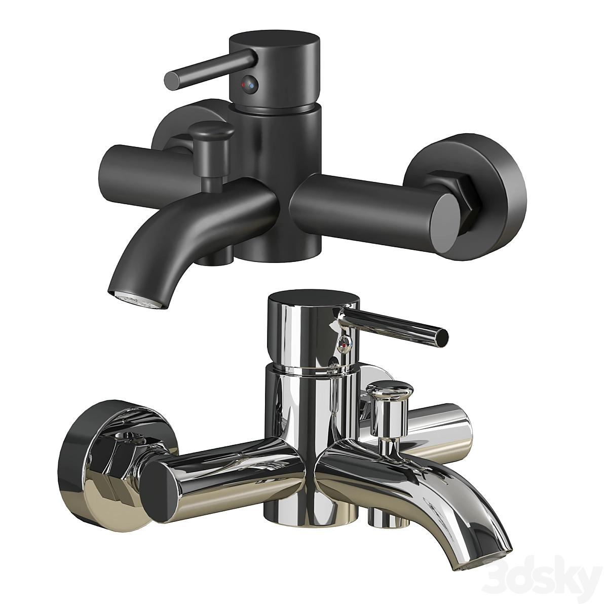 水龙头和淋浴 Damixa 北欧纯净套装3D模型预览图2 水龙头和淋浴 Damixa 北欧纯净套装3D模型预览图2