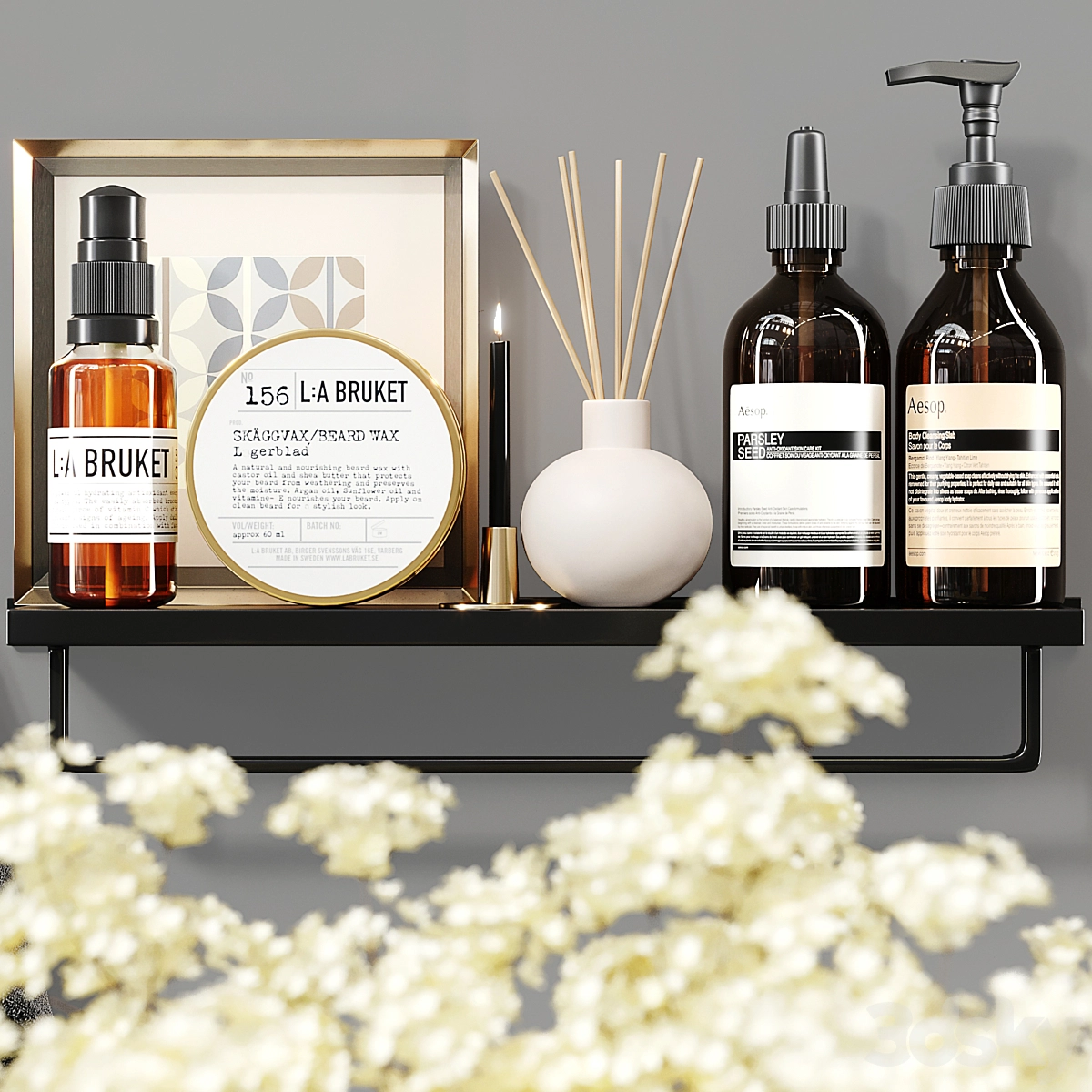 浴室装饰套装 016 3D模型预览图3 浴室装饰套装 016 3D模型预览图3