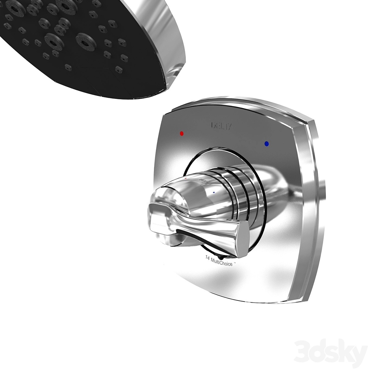 浴缸及淋浴混合龙头3D模型预览图4 浴缸及淋浴混合龙头3D模型预览图4