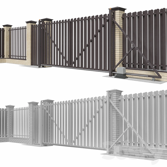 私人住宅围栏3D模型预览图1 私人住宅围栏3D模型预览图1