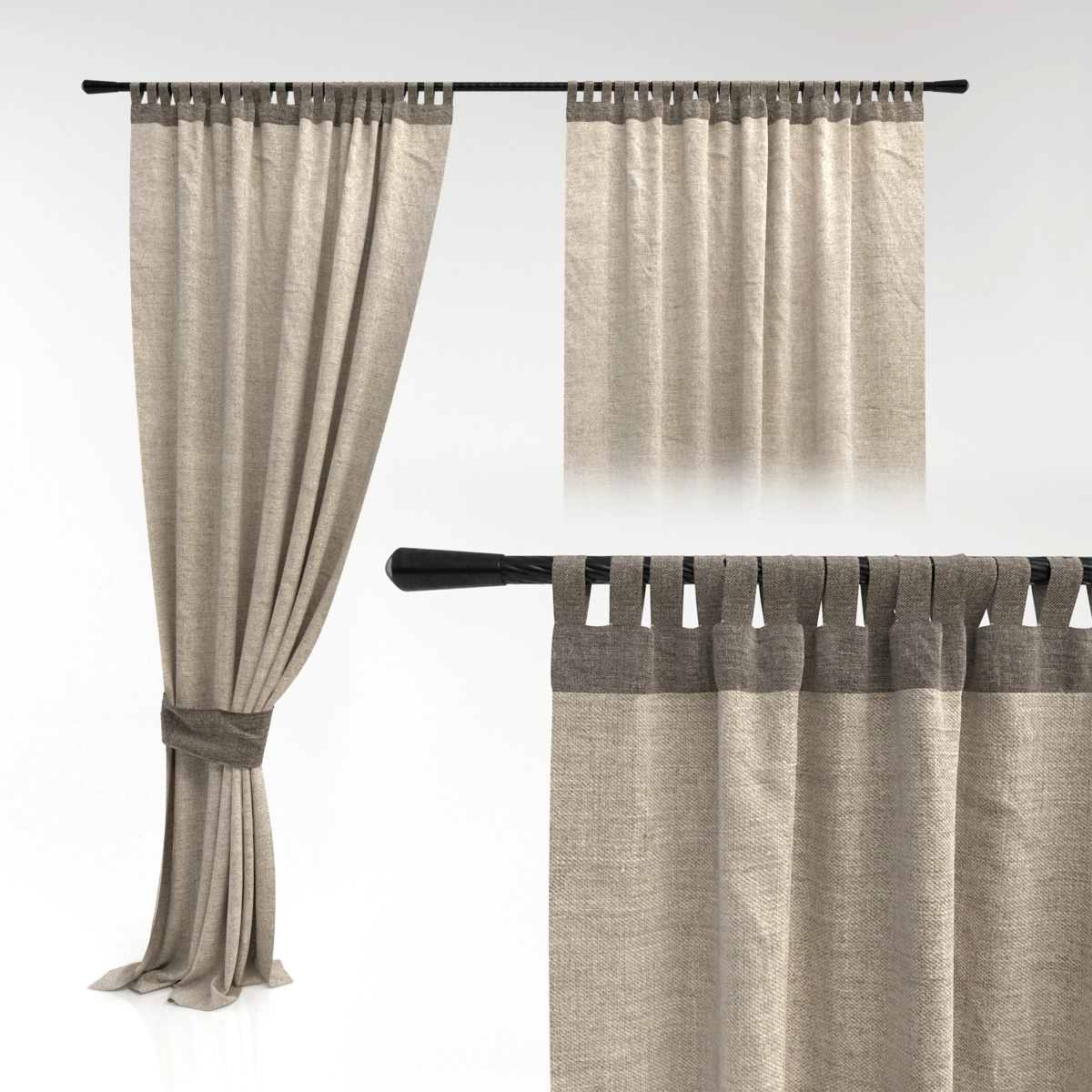 窗帘SP2 3D模型预览图1 窗帘SP2 3D模型预览图1