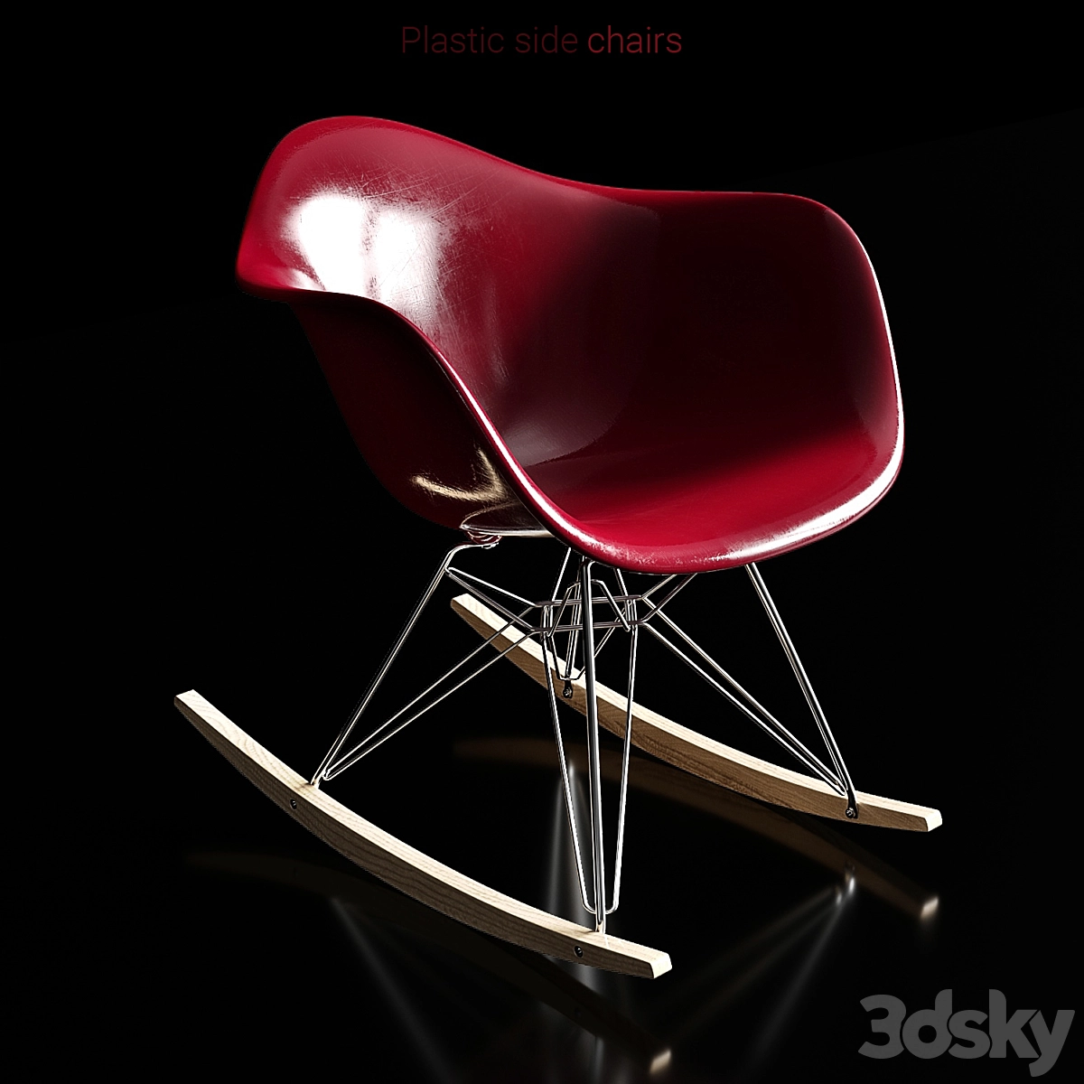 简约摇椅3D模型预览图1 简约摇椅3D模型预览图1