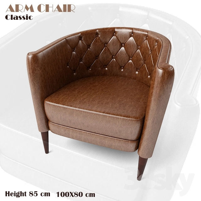 经典扶手椅3D模型预览图1 经典扶手椅3D模型预览图1