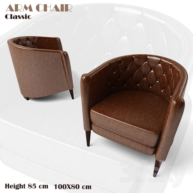 经典扶手椅3D模型预览图2 经典扶手椅3D模型预览图2