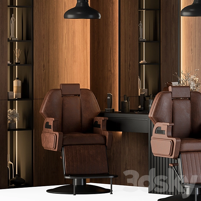 美容沙龙理发店组合套装 – 08 号款3D模型预览图2 美容沙龙理发店组合套装 – 08 号款3D模型预览图2