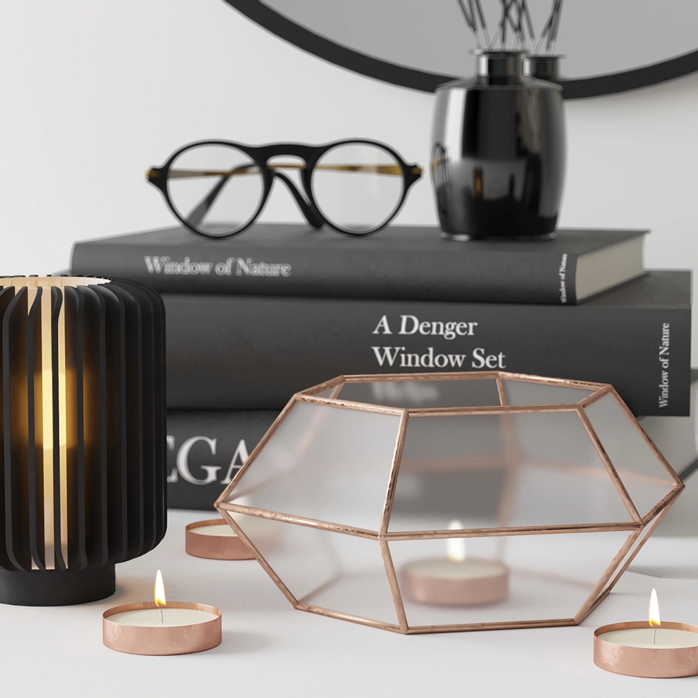 装饰套装002带圆形镜子 3D模型预览图1 装饰套装002带圆形镜子 3D模型预览图1