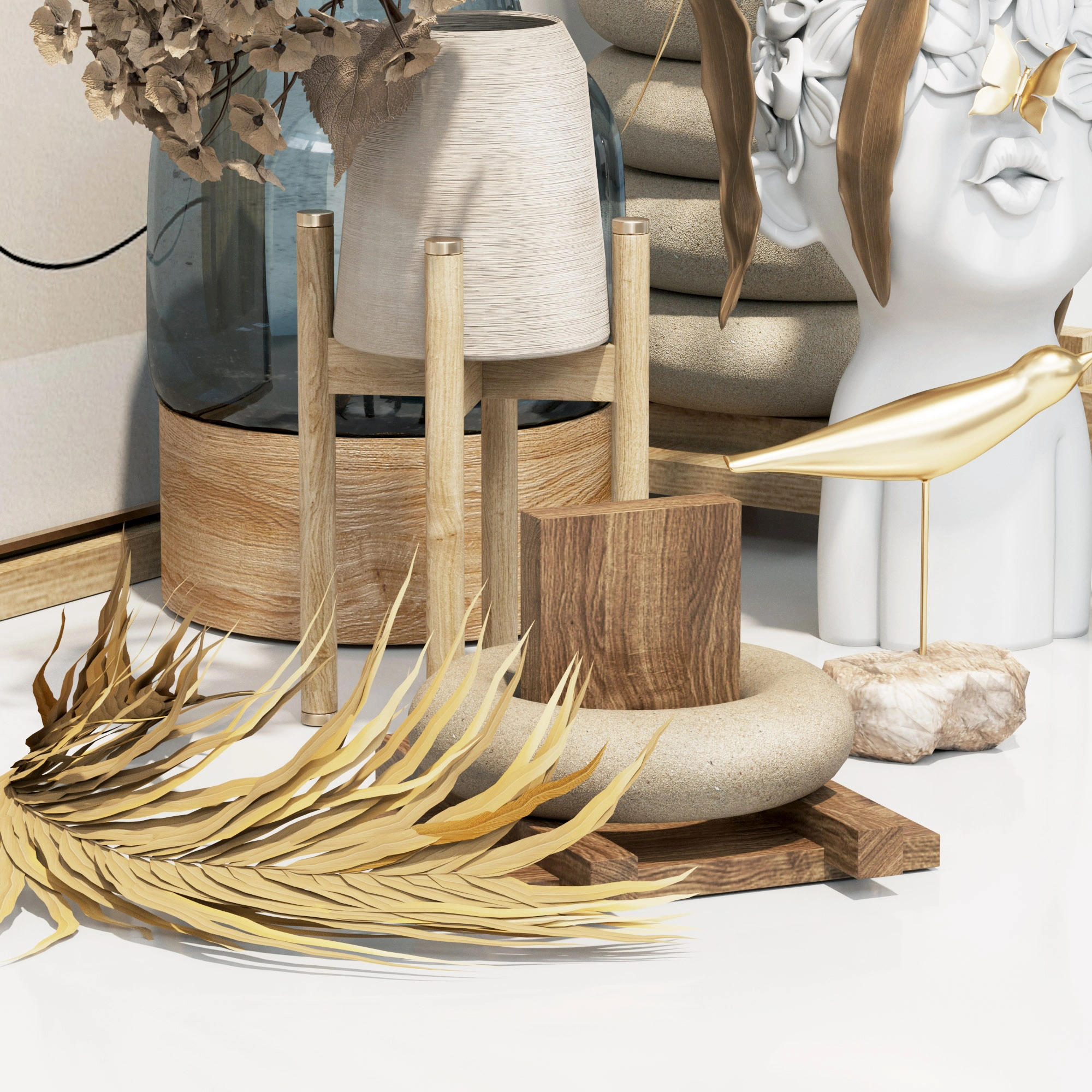 装饰套装—干花 3D模型预览图3 装饰套装—干花 3D模型预览图3