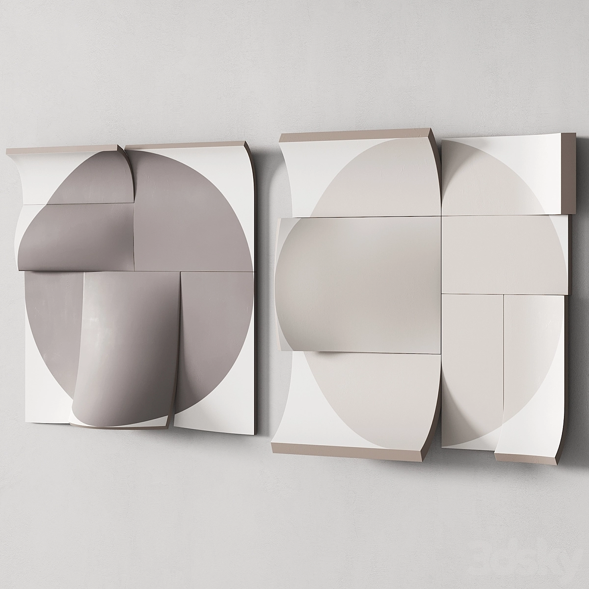 装饰性墙艺术品 21个手绘圆形绘画作品3D模型预览图1 装饰性墙艺术品 21个手绘圆形绘画作品3D模型预览图1