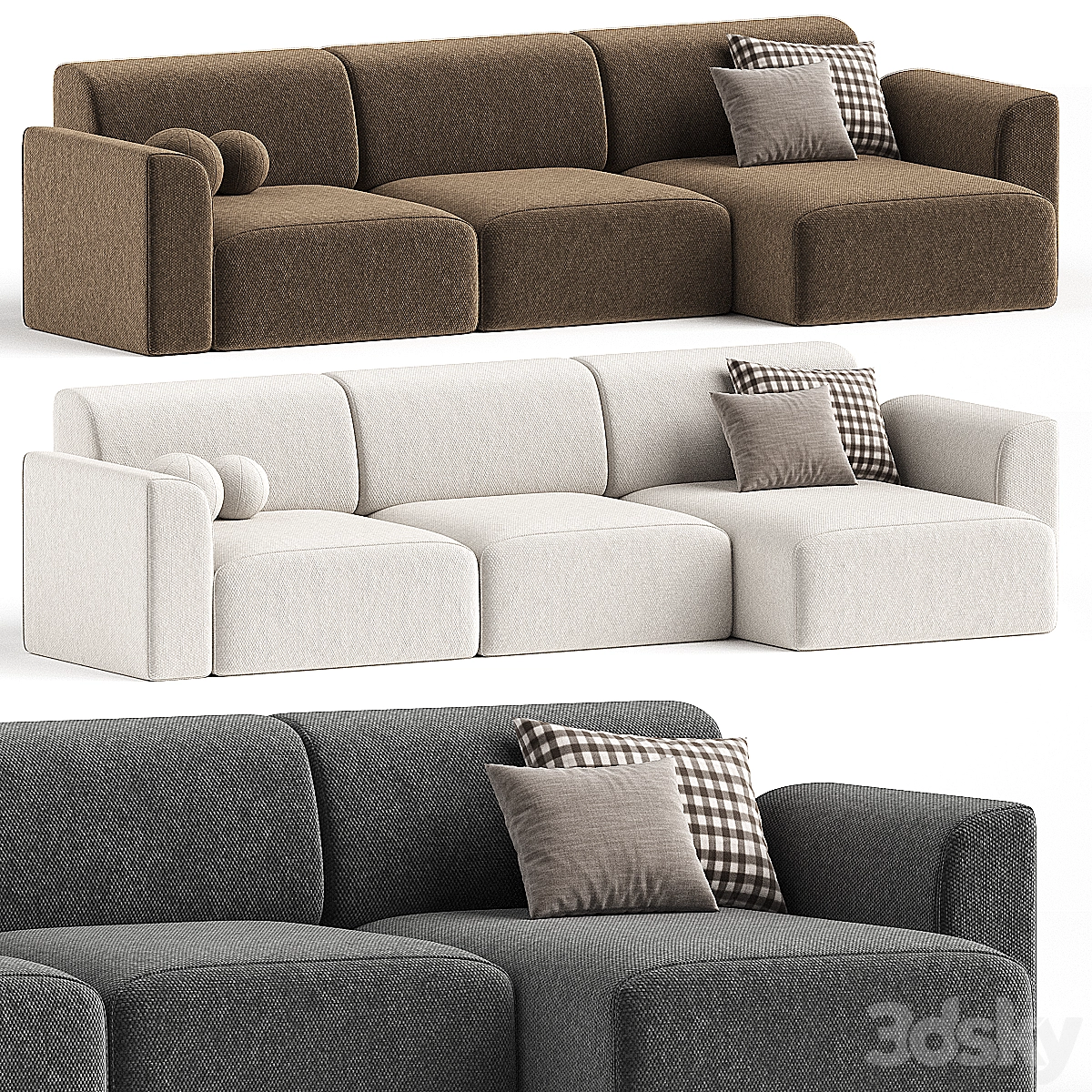 转角沙发 Bayvin-2 柔灰 3D模型预览图1 转角沙发 Bayvin-2 柔灰 3D模型预览图1