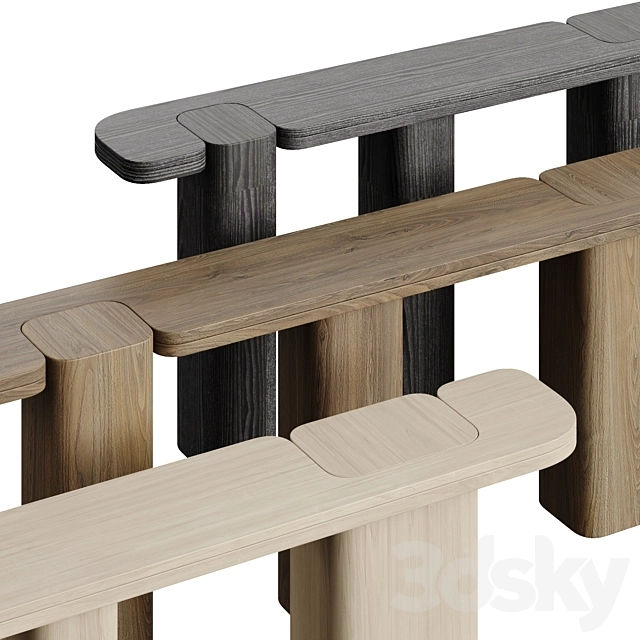 轻奢实木大理石玄关台3D模型预览图2 轻奢实木大理石玄关台3D模型预览图2