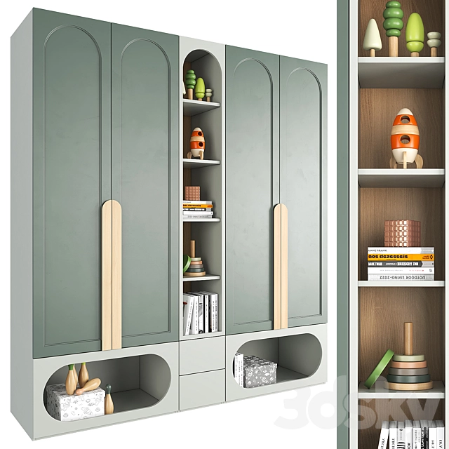 边柜装饰柜96 3D模型预览图1 边柜装饰柜96 3D模型预览图1